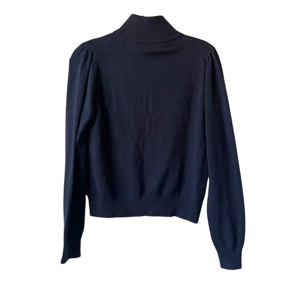 Kilte The Taylor Quarter Zip Cashmere Cotton Blend Sweater Size 2 Medium - Picture 3 of 13